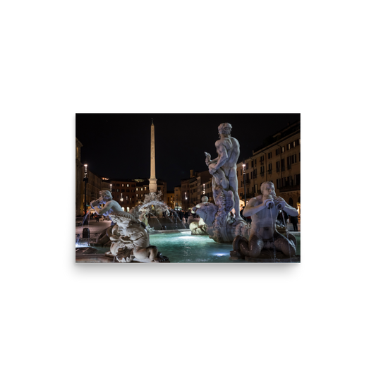 Tirage photo de Rome "Piazza Navona at Night" - Rome - The Artistic Way