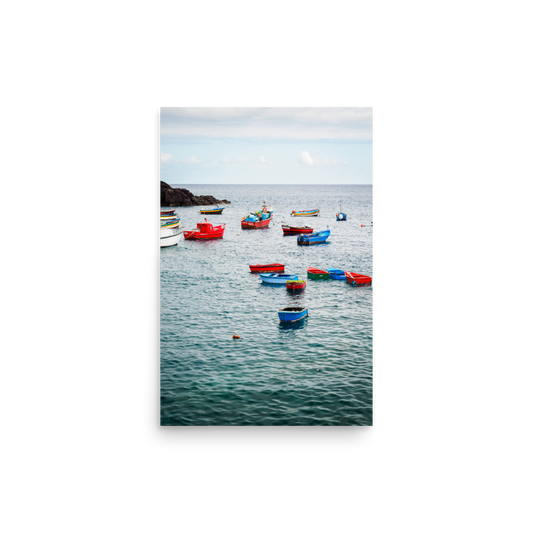 Tirage Photo de Madère "Barques de pêcheurs de Câmara de Lobos" - Madère - The Artistic Way