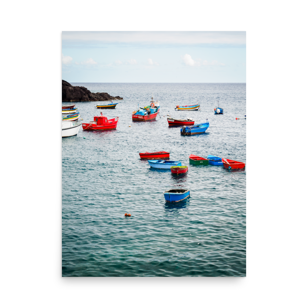 Tirage Photo de Madère "Barques de pêcheurs de Câmara de Lobos" - Madère - The Artistic Way