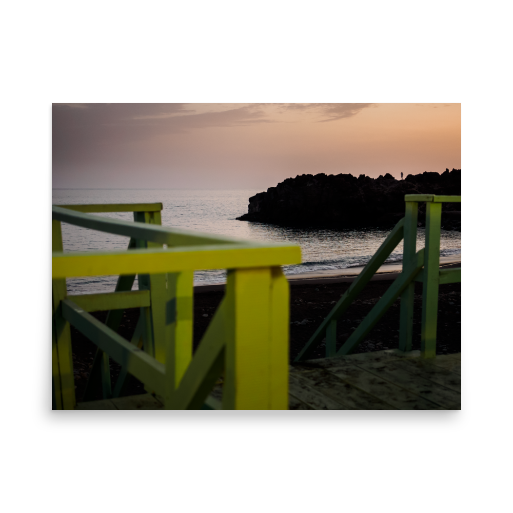 Tirage Photo de Madère "Sunset Silhouette at Praia Formosa" - Madère - The Artistic Way