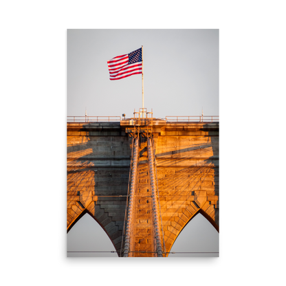Tirage Photo de New York "Sunset on the Brooklyn Bridge" - NYC - The Artistic Way