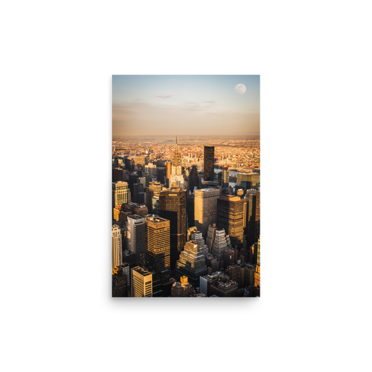Tirage photo de New York "Aerial Manhattan at sunset" - NY - The Artistic Way