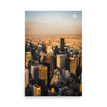 Tirage photo de New York "Aerial Manhattan at sunset" - NY - The Artistic Way