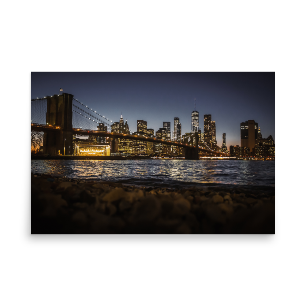 Tirage photo de New York "Downtown Manhattan at night" - NY - The Artistic Way