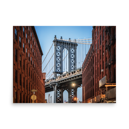 Tirage Photo de New York "Dumbo - Manhattan Bridge from Brooklyn" - NYC - The Artistic Way