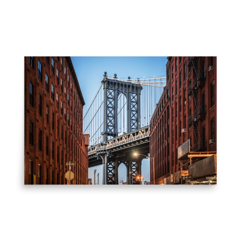 Tirage Photo de New York "Dumbo - Manhattan Bridge from Brooklyn" - NYC - The Artistic Way