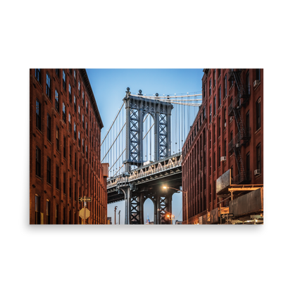 Tirage Photo de New York "Dumbo - Manhattan Bridge from Brooklyn" - NYC - The Artistic Way