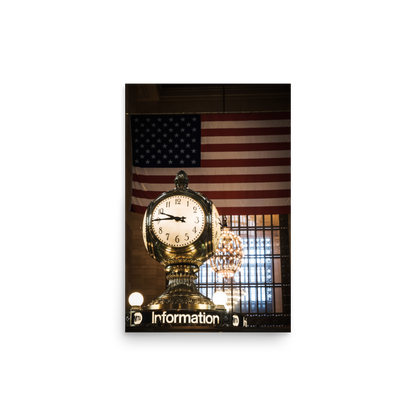 Tirage photo de New York "Information Clock of Grand Central" - NY - The Artistic Way