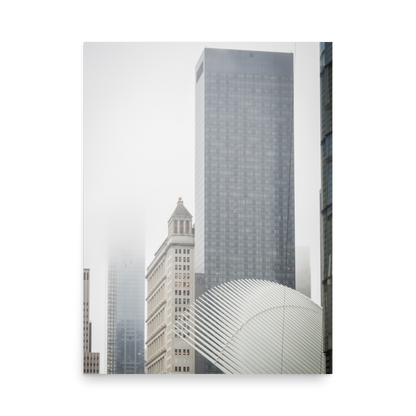 Tirage photo de New York "Misty Wall Street" - NY - The Artistic Way