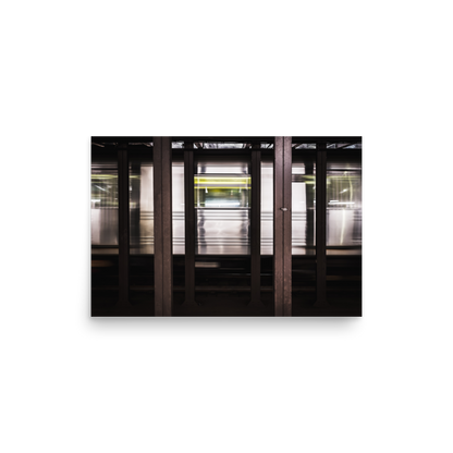 Tirage photo de New York "NY Subway Train In Motion" - NYC - The Artistic Way