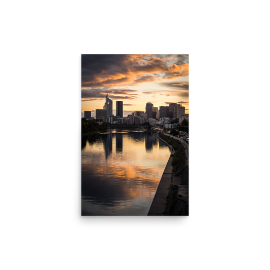 Tirage Photo de Paris "Golden sky over the city" - Paris - The Artistic Way