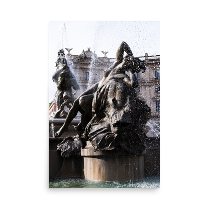 Tirage Photo de Rome "Statues of the Republic Square's fountain" - Rome - The Artistic Way