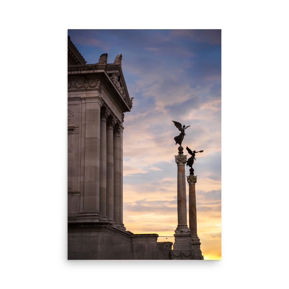 Tirage Photo de Rome "Sunset over the Vittorio Emanuele II monument" - Rome - The Artistic Way