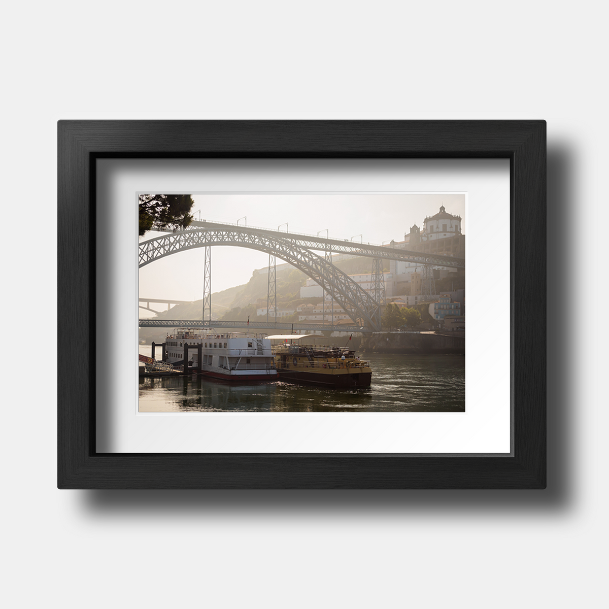 Tirage photo de Porto "Early morning mist on the Douro river docks in Porto" - Portugal - The Artistic Way