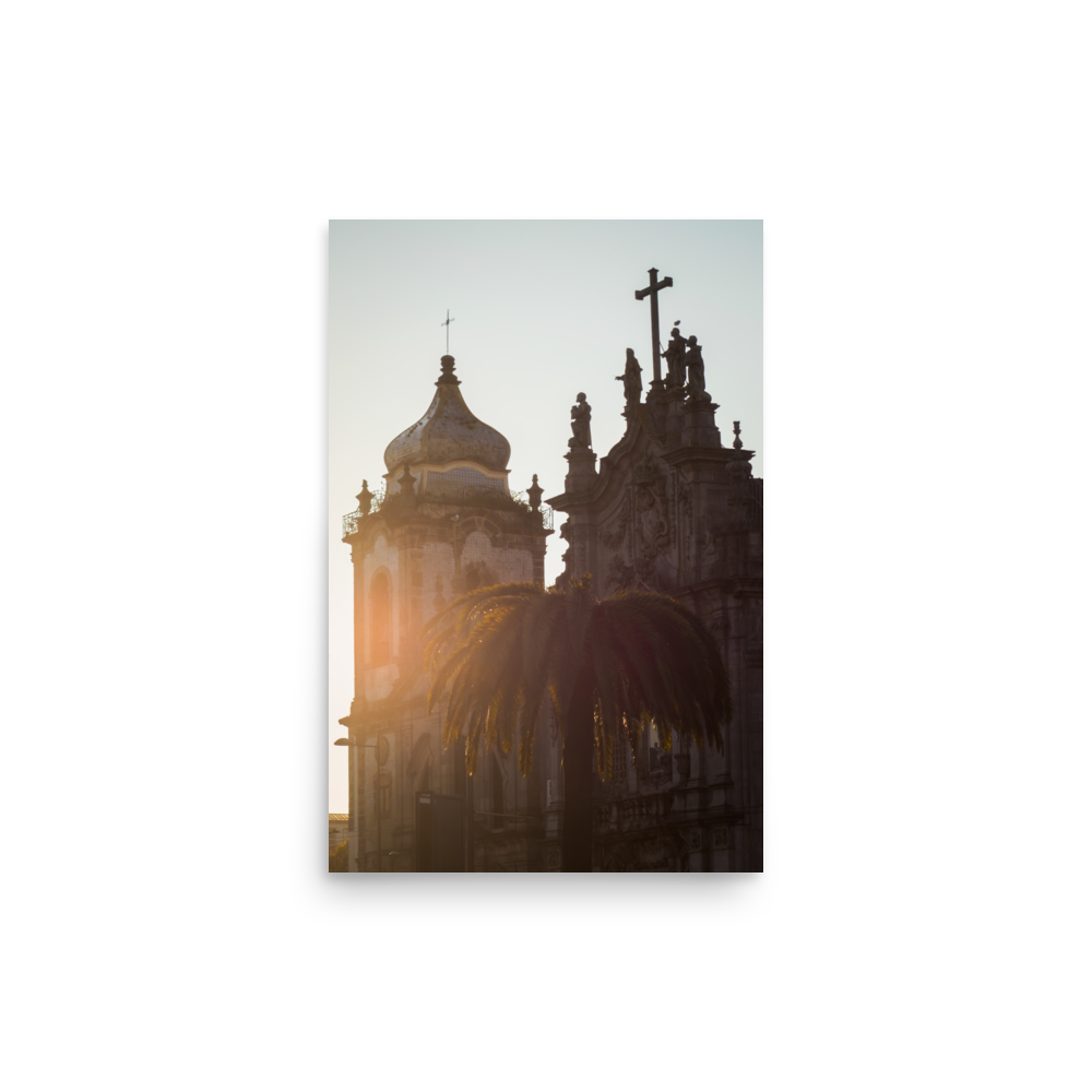 Tirage photo de Porto "Sunset over Carmo Church" - Porto - The Artistic Way