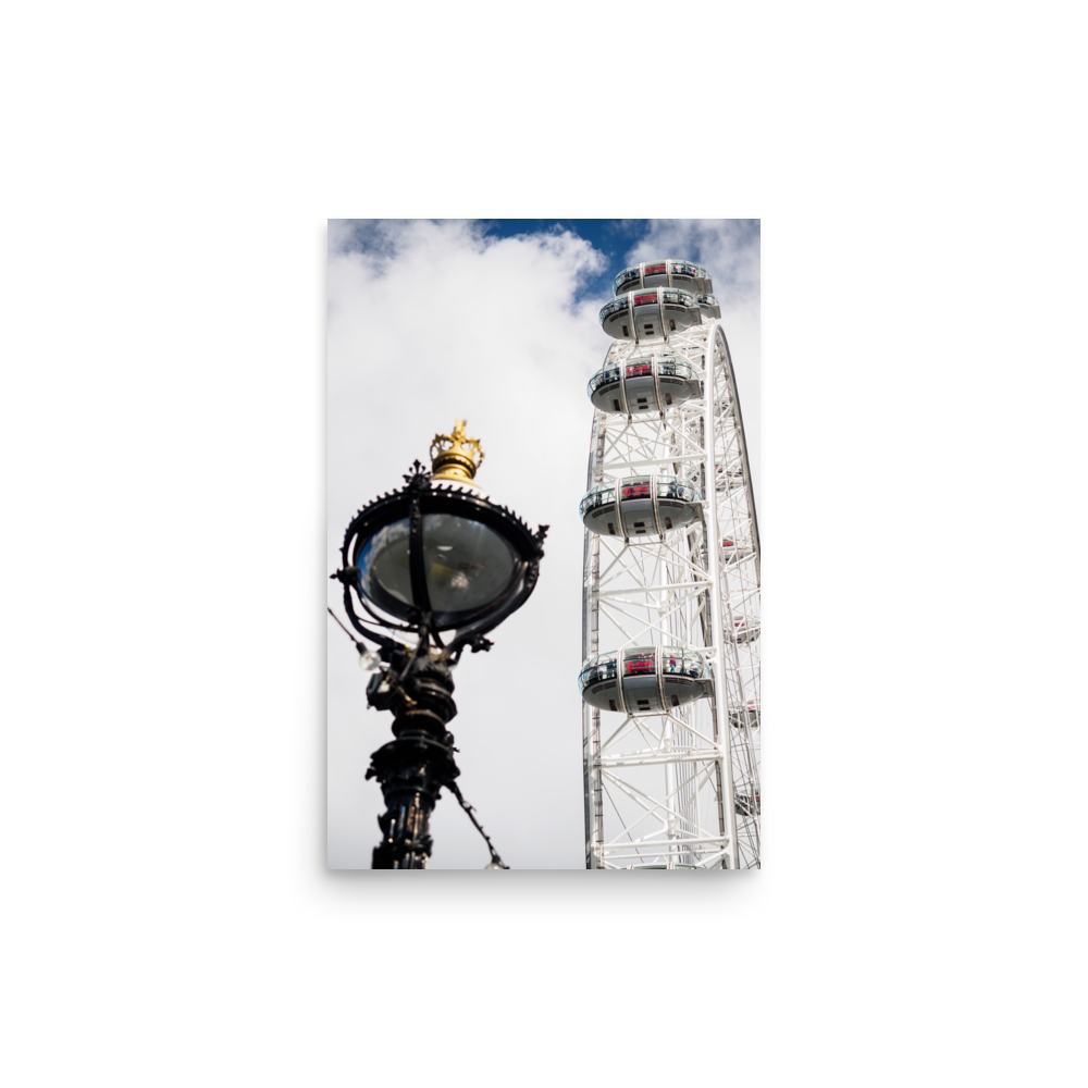 Tirage photo de Londres "London Eye along the Thames river" - Londres - The Artistic Way