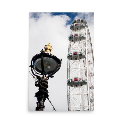 Tirage photo de Londres "London Eye along the Thames river" - Londres - The Artistic Way