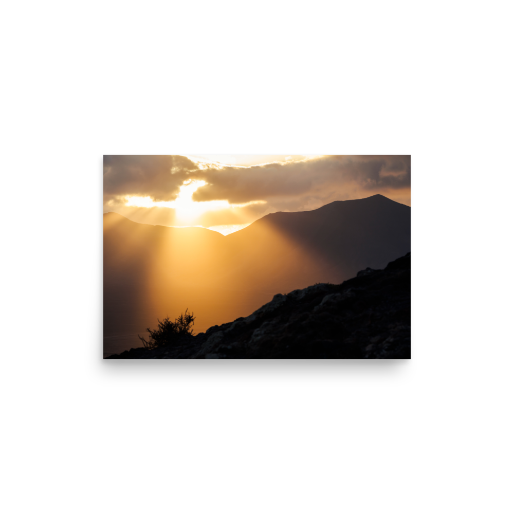 Tirage photo de Lanzarote "Divine sunrise over the volcanoes" - Îles Canaries - The Artistic Way