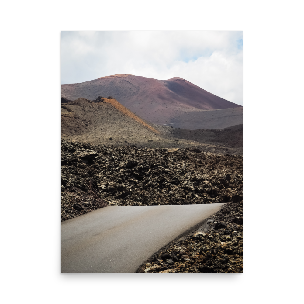 Tirage photo de Lanzarote "Road between volcanoes in Lanzarote" - Îles Canaries - The Artistic Way