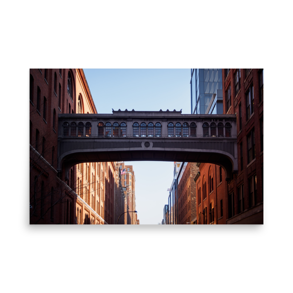 Tirage photo de New York "Aerial walkway of Chelsea Market" - NY - The Artistic Way