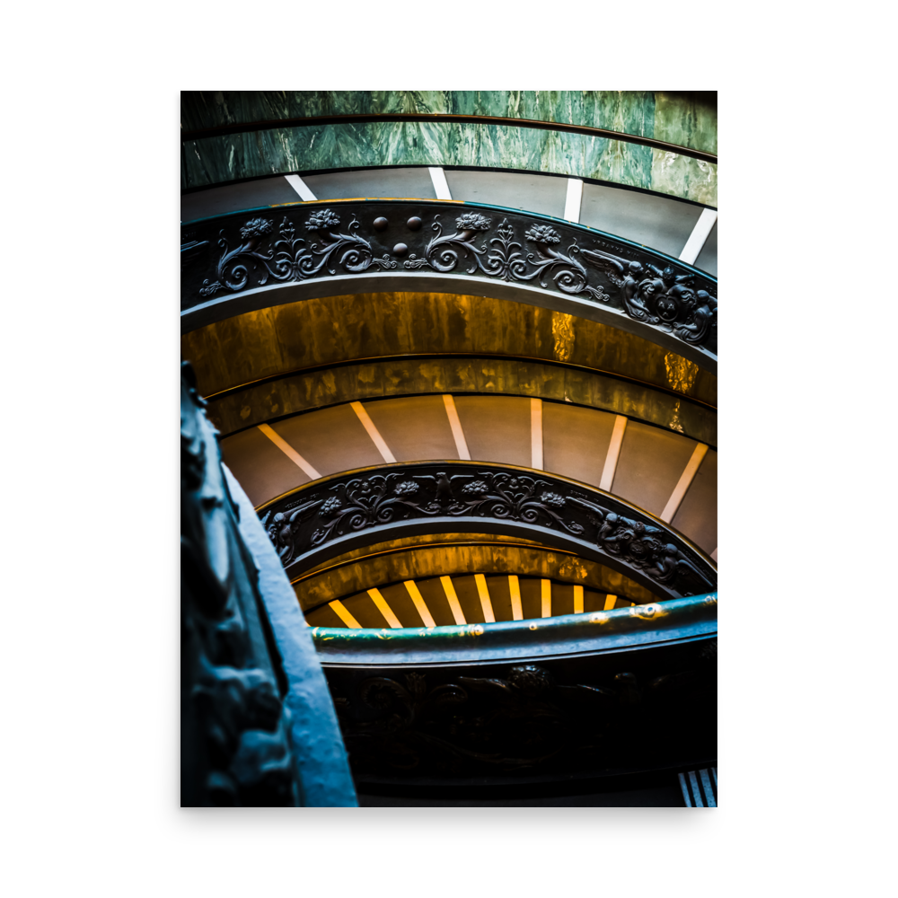 Tirage photo de Rome "Bramante Spiral stairs of the Vatican" - Rome - The Artistic Way