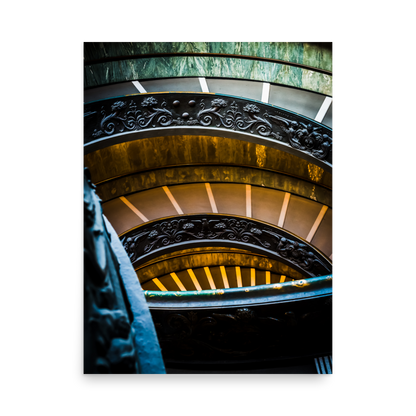 Tirage photo de Rome "Bramante Spiral stairs of the Vatican" - Rome - The Artistic Way