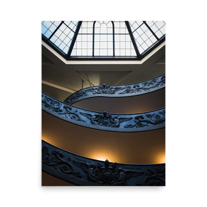Tirage photo de Rome "L'escalier de Bramante au Vatican" - Rome - The Artistic Way