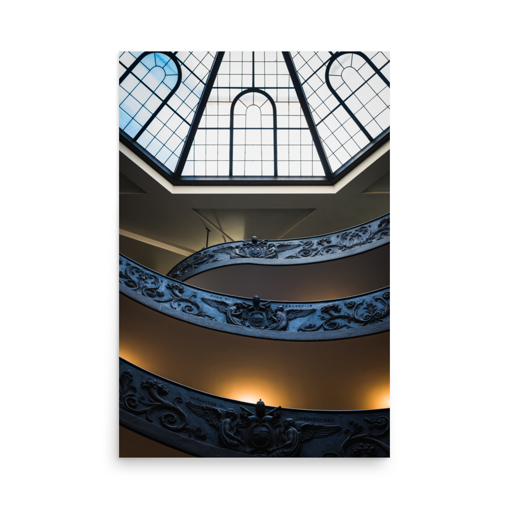 Tirage photo de Rome "L'escalier de Bramante au Vatican" - Rome - The Artistic Way