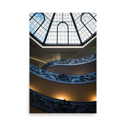 Tirage photo de Rome "L'escalier de Bramante au Vatican" - Rome - The Artistic Way
